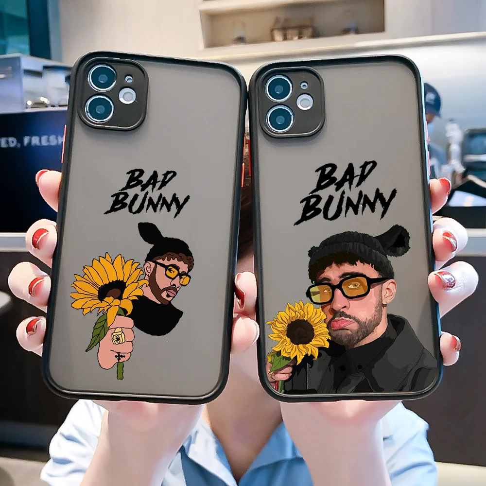 Чехол для телефона Bad Bunny Yo Perreo Sola iphone SE 2020 6 6S 7 8 11 12 13 Mini Plus X XS XR Pro Max черный красивый