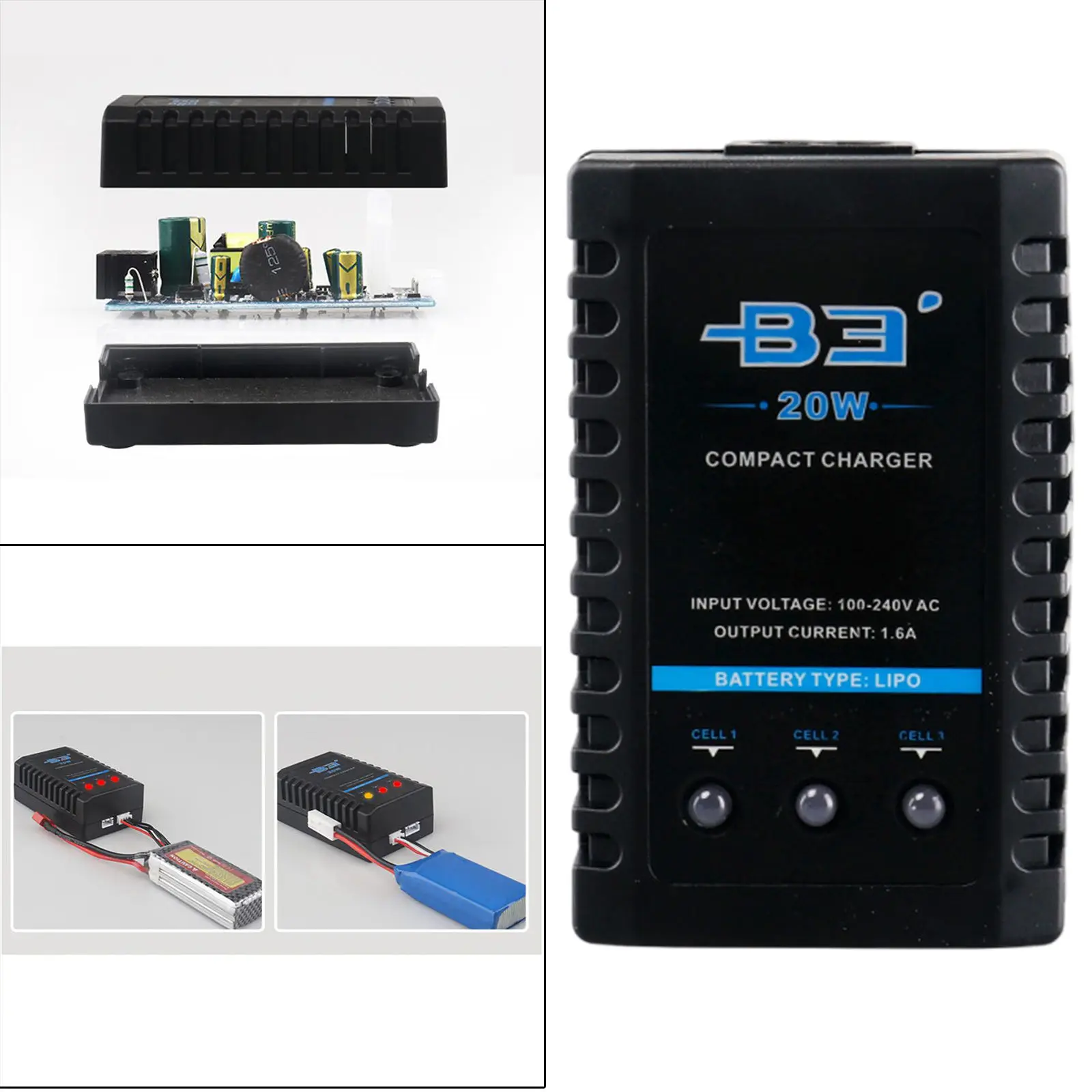 Балансирующее зарядное устройство B3 20 Вт для литиевой батареи 7 4 В 11 1