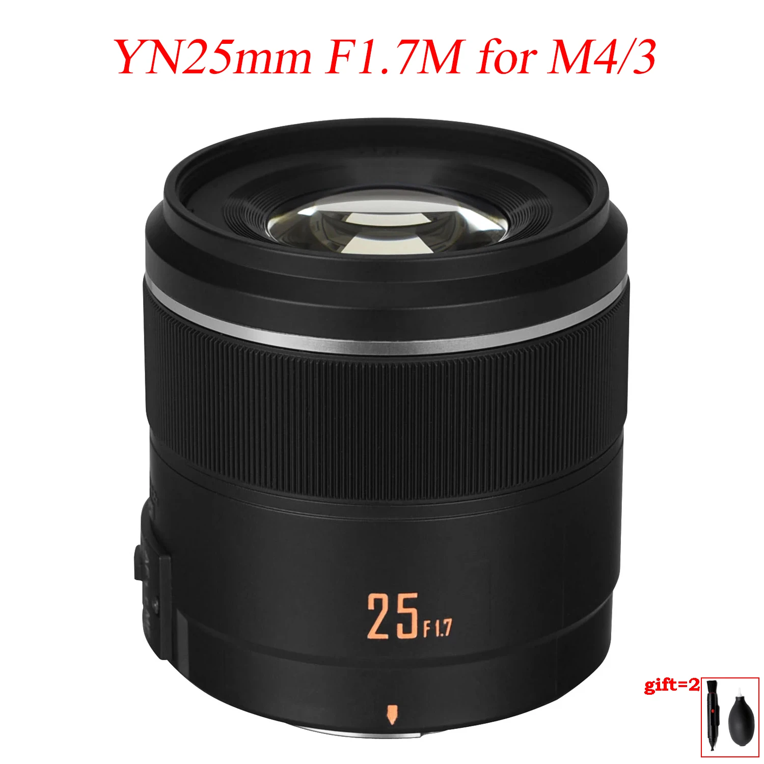 Объектив YONGNUO YN 25 мм F1.7 F1.7M для камеры M4/3 объектив с большой диафрагмой AF/MF Prime Panasonic
