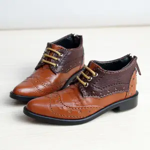 BJDкоричневая обувь в деловом стиле; Обувь на плоской подошве из синтетической кожи для роста 70 см; SD17; Мужская кукла DK DZ AOD DD; Бесплатная доставка