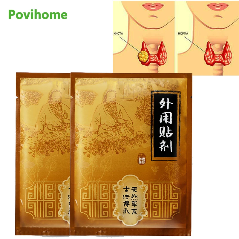 Травяной пластырь для облегчения боли в щитовидной железе 6 шт. эффективная паста