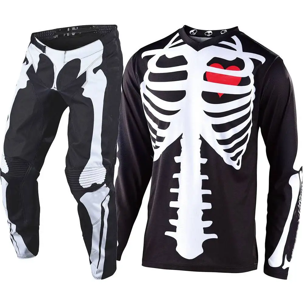 

2021 LIMITED EDITION SKULLY Motocross Gear Set MX Moto Kits ATV Dirt Bike Jersey And Pant Supercross Enduro Jersey Set