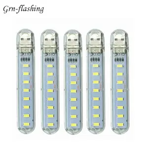 Портативный мини-светильник для USB-LED, настольная лампа, ночсветильник для внешнего аккумулятора, ПК, ноутбука, освесветильник для чтения, кемпинга, 5 шт.