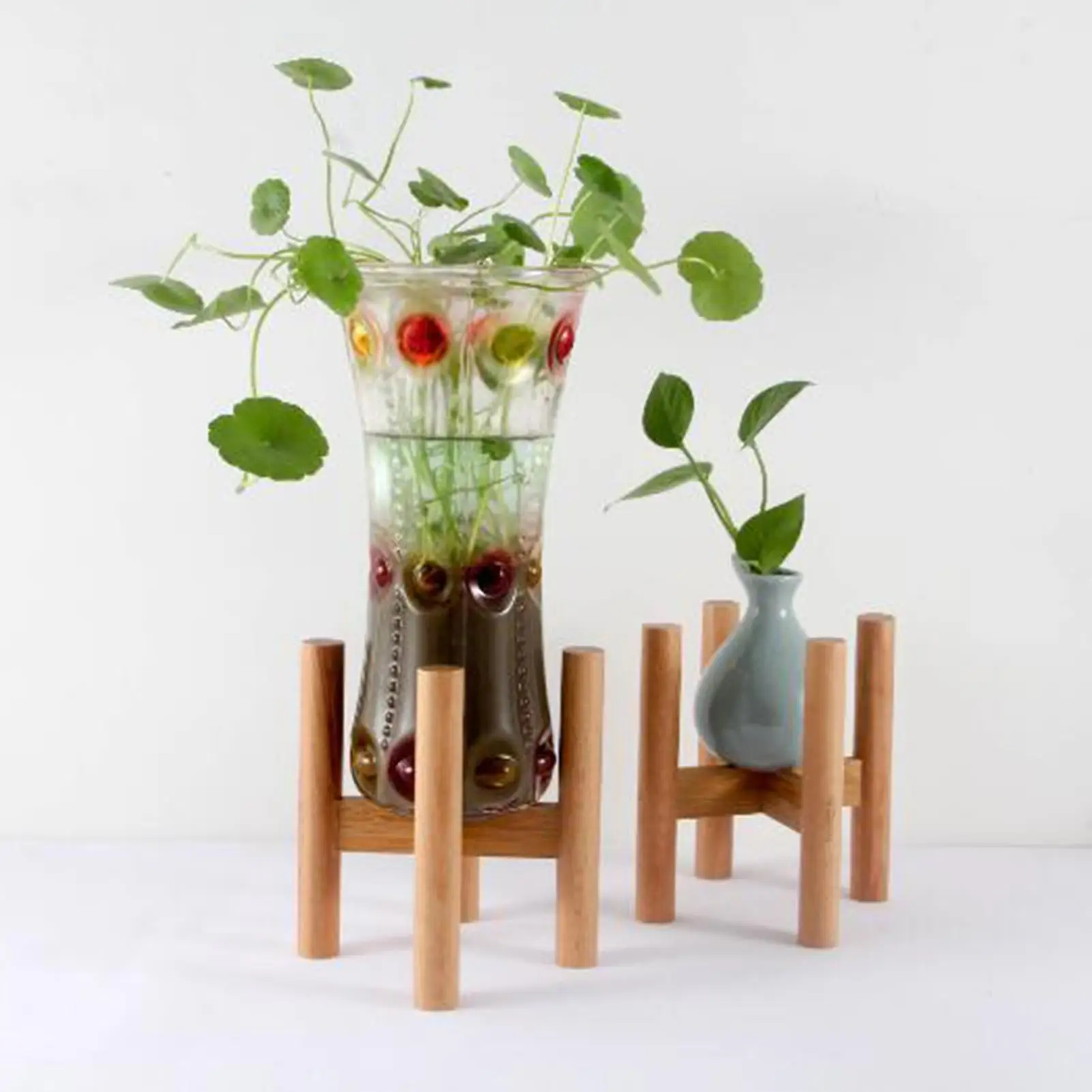 Деревянный поднос для растений стойка цветочного горшка прочная | Дом и сад