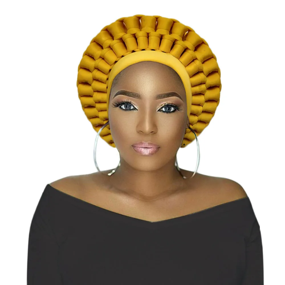 Женский головной убор модный Африканский тюрбан нигерийский Авто геле