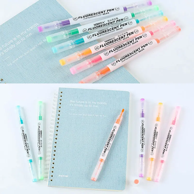 

Fluorescent Marker Pen Double Head Highlighters Markers Dual Tip Pens Mildliner Drawing Paint Art Multi Color School Stationery