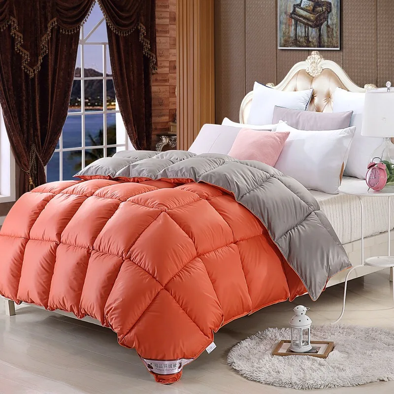 

High grade super warm duvet comforter thick cotton feather velvet winter warm spring autumn quilt core duvet goose down blanket