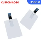 Настройка журналов кредитная карта USB 3,0 Водонепроницаемый флэш-накопитель 64 Гб флэш-накопитель 4GB8GB16GB32GBбанковская карта модели памяти 3,0 накопитель u-диск