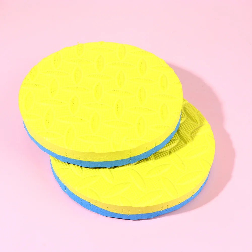 

2PCS Eco Round TPE Yoga Knee Pad Comfortable Yoga Workout Cushion Thick Pad Yoga Pilates Workout Support Pad for Hands Wrists Kn