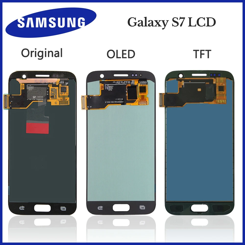 Оригинальный Для SAMSUNG GALAXY S7 G930A G930F SM ЖК дисплей сенсорный экран дигитайзер сборка