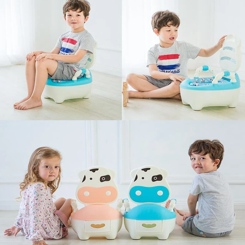 Портативный Детский горшок 2 вида цветов тренировочное сиденье для унитаза с