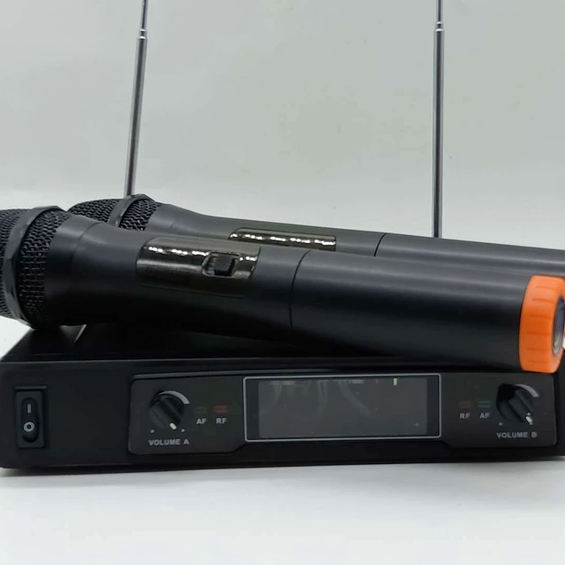 Профессиональный беспроводной микрофон Система двойной ручной 2 канала комплект