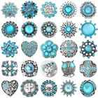 5 шт.лот оптовая продажа ювелирных изделий из сплава высокого качества небесно-голубые стразы Сова Сердце цветок защелки кнопки для браслета браслет