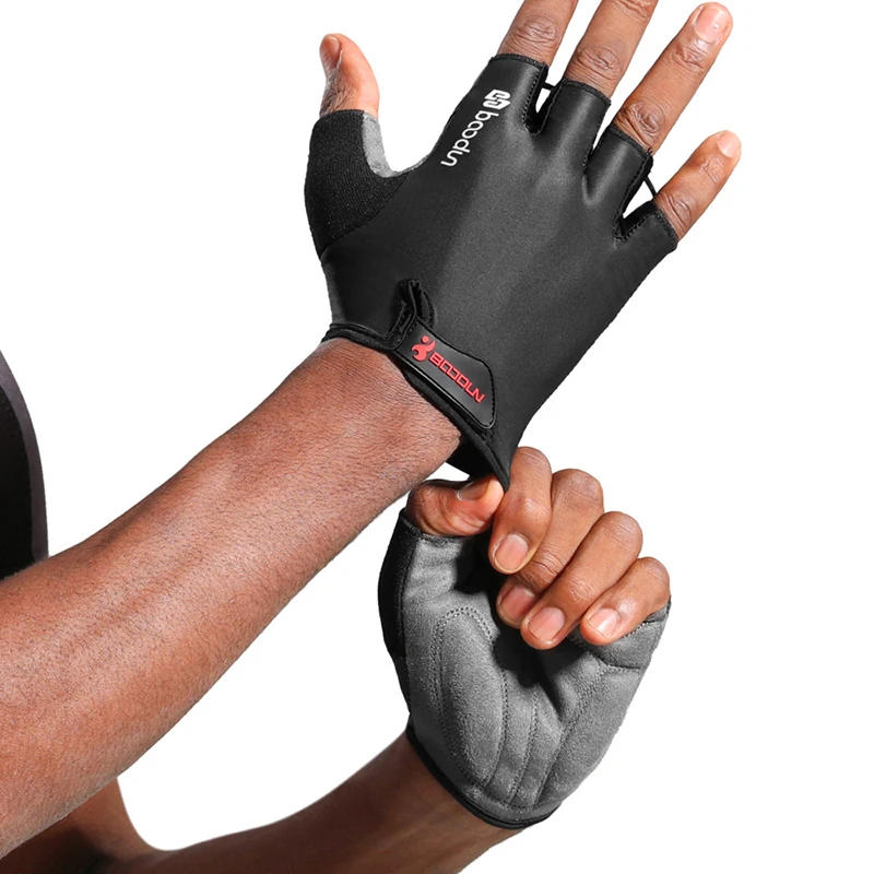 

Non-slip Half Finger Gloves with Wrist Wrap Support Padded Fitness Short Open Finger Glove for Riding Sports Summer SM