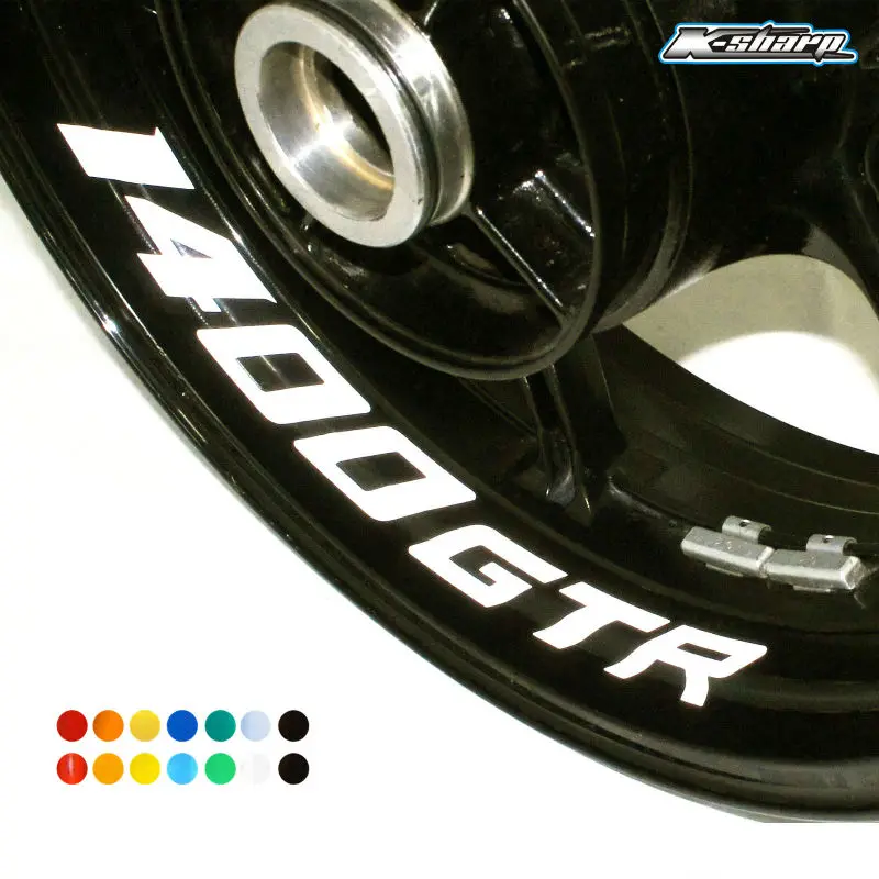 

8 X CUSTOM INNER RIM DECALS WHEEL Reflective STICKERS STRIPES FIT KAWASAKI 1400 GTR