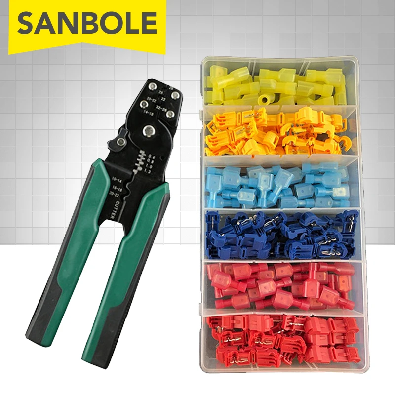 Обжимные плоскогубцы вставные Пружинные для зачистки Т образный зажим 120 шт.