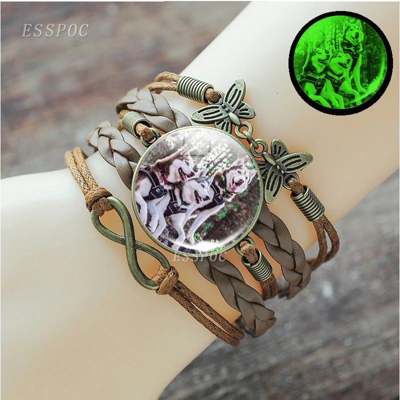 Светящиеся браслеты Esspoc женские ручной работы из коричневой кожи для женщин