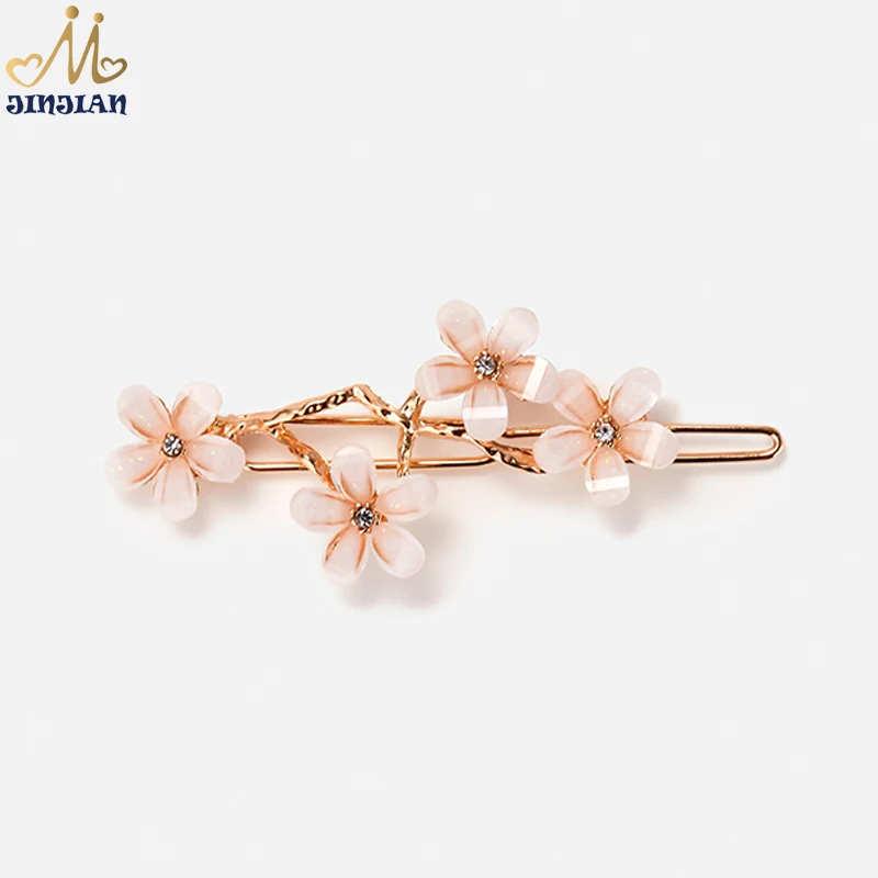 

JINJIAN Mirror flower hairpin side clip girl Korean side headdress Fairy Sen super fairy top clip hairpin BB clip hair ornament