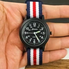 Наручные часы унисекс из нейлона, со светящимися стрелками