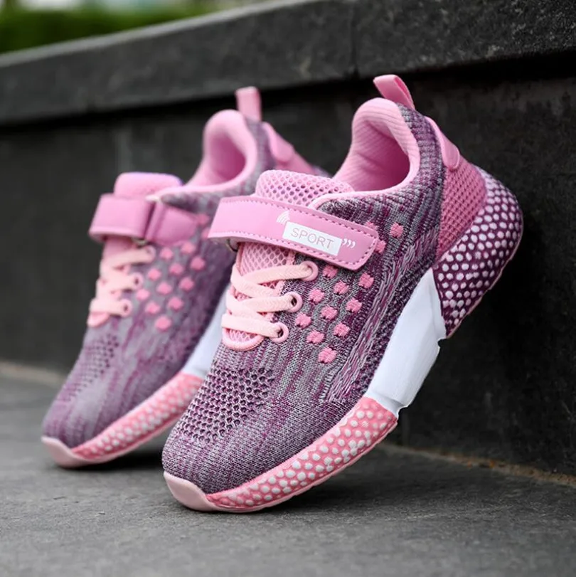 

2021 Spring Autumn Brand Children Shoes Non-slip Kids Running Shoes Boys Fashion Breathable Sneakers Girls Casual Sports Shoes