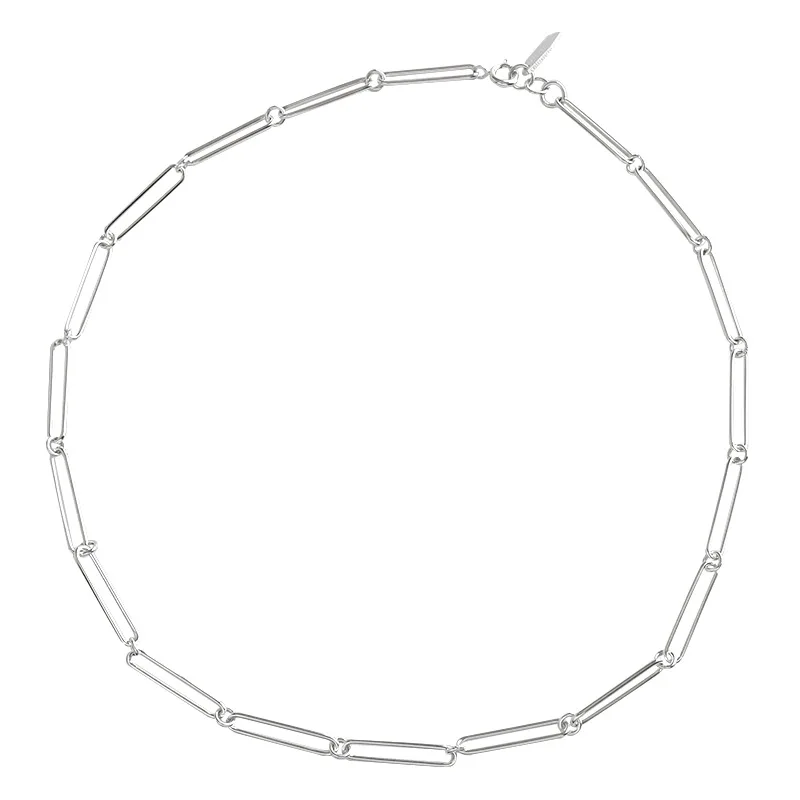 

Korean Style S925 Sterling Silver Necklace Ins2020 Non-Mainstream Design Simple Chain Choker Necklace Women