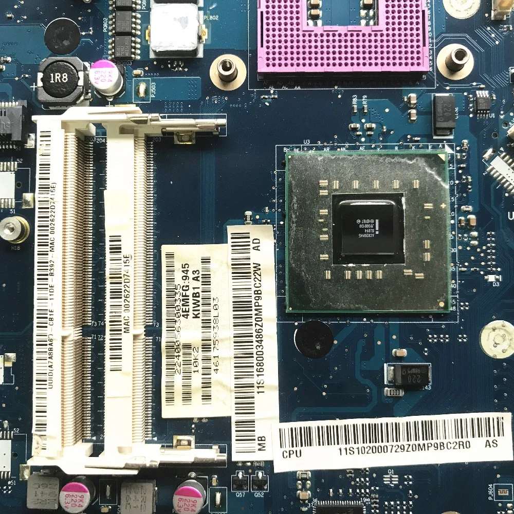 

KEFU For Lenovo Y550 Notebook Motherboard KIWB1/B2 LA-4602P PGA478 GM45 GPU GT240M DDR3 100% Test Work Free CPU