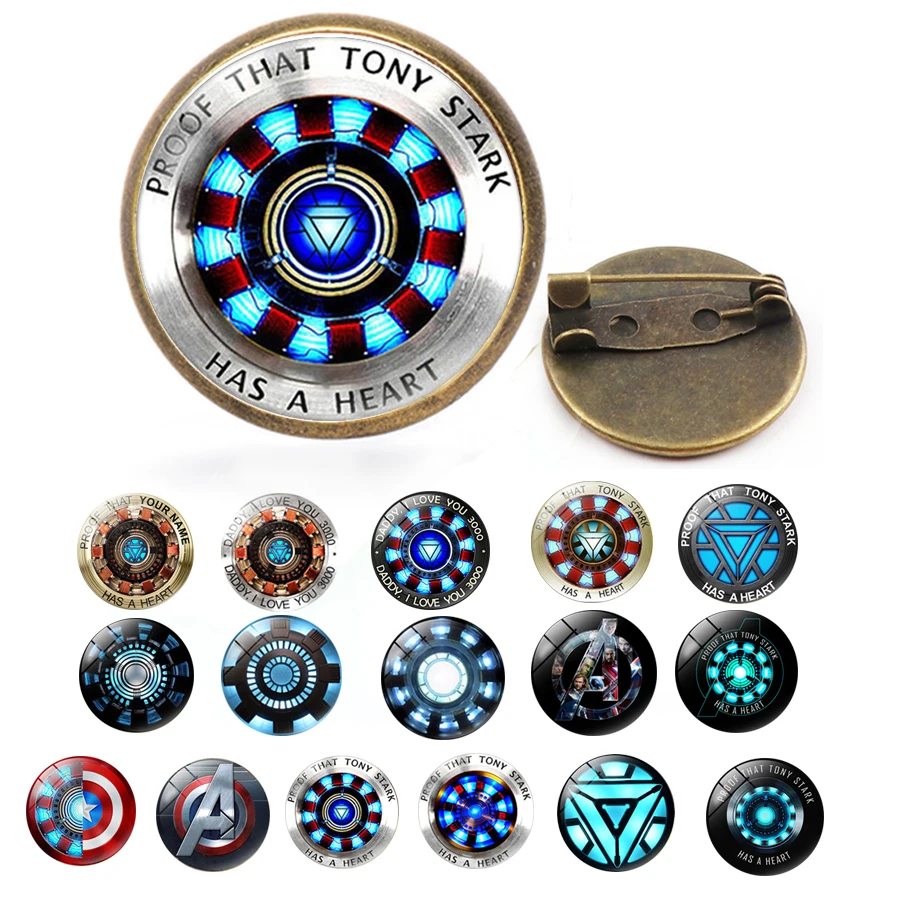 Мстители 4 я люблю тебя 3000 раз брошь Железный человек Тони Старк нагрудные