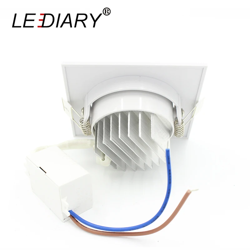 LEDIARY 10 шт./лот светодиодные светильники COB 75 мм круглые квадратные прожекторы 110 220