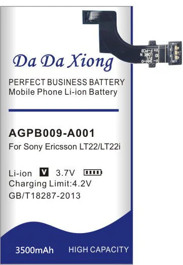 DaDaXiong 3500mAh AGPB009-A001 литий-ионный аккумулятор для телефона Sony Ericsson Xperia P LT22 LT22I |