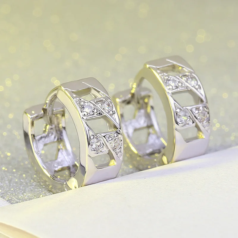 Женские свадебные ювелирные изделия из фианита серьги розового золота с