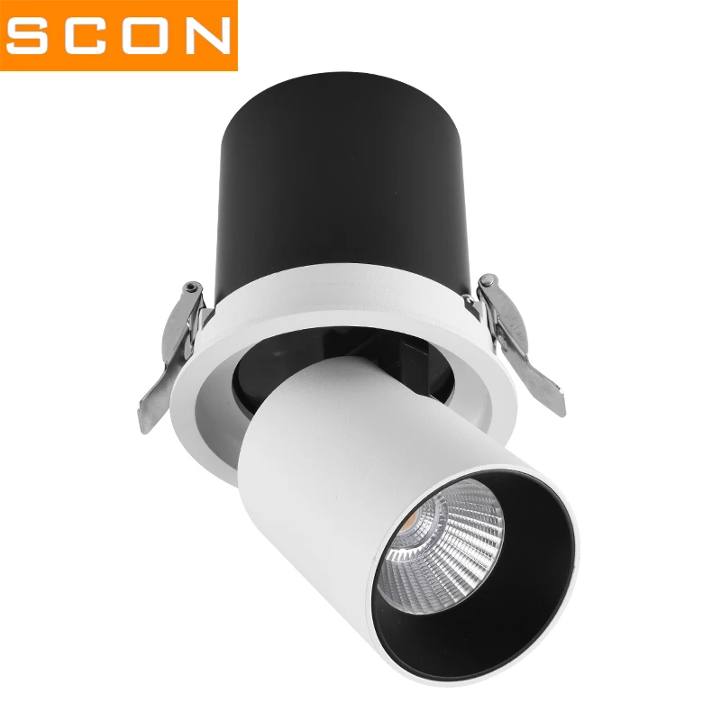 SCON 10W Stretchable LED Spotlight Background Wall Rotateable Painting Lamp High CRI embedded ceiling Downlight wall wash light