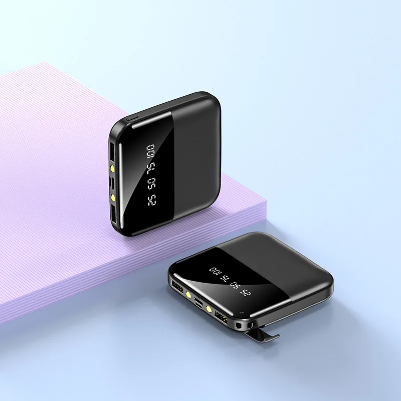 Портативный внешний аккумулятор 10000 мАч USB TYPE-C с цифровым светодиодным дисплеем
