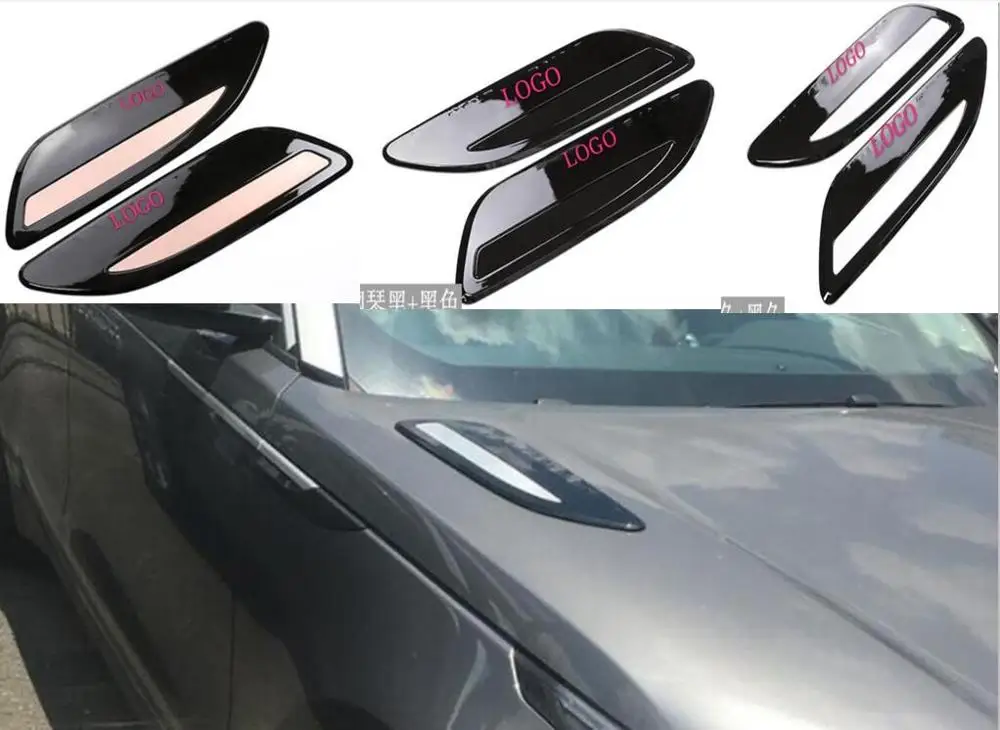 For Range Rover Velar 2017 2018 Car Accessories ABS Chrome Hood Air Vent Outlet Wing Trim 2pcs | Автомобили и мотоциклы