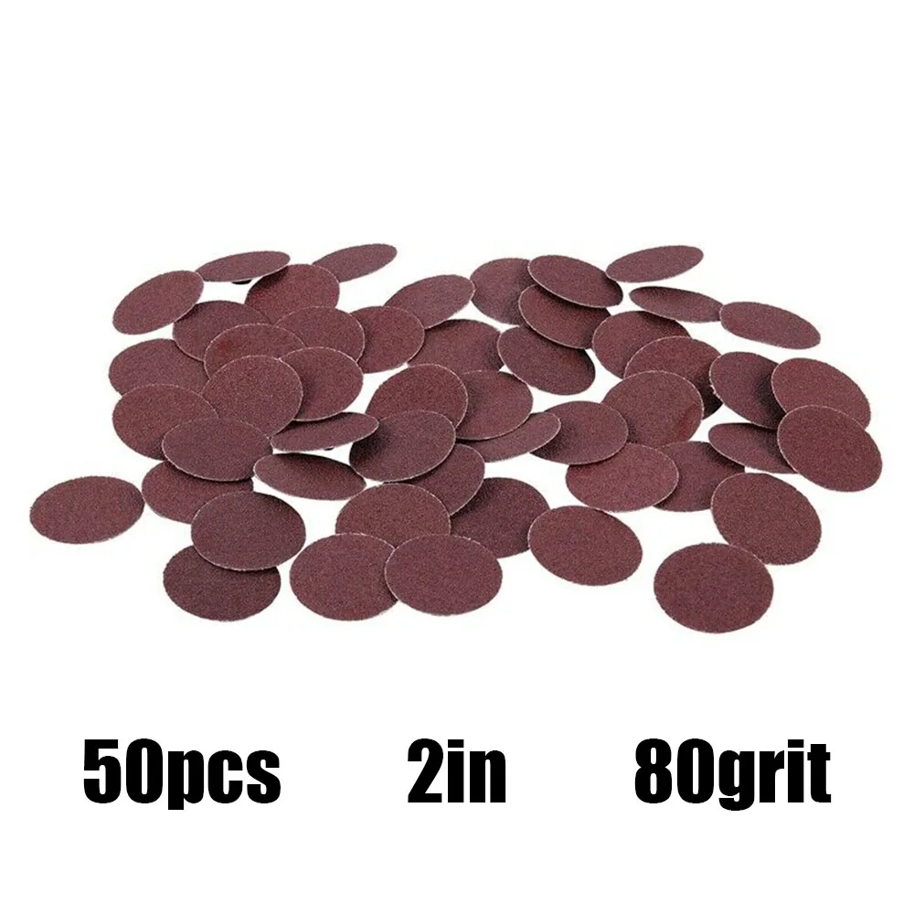 50 шт 2 дюйма/50 мм 80 Грит рулонный замок шлифовальные диски абразивные колодки