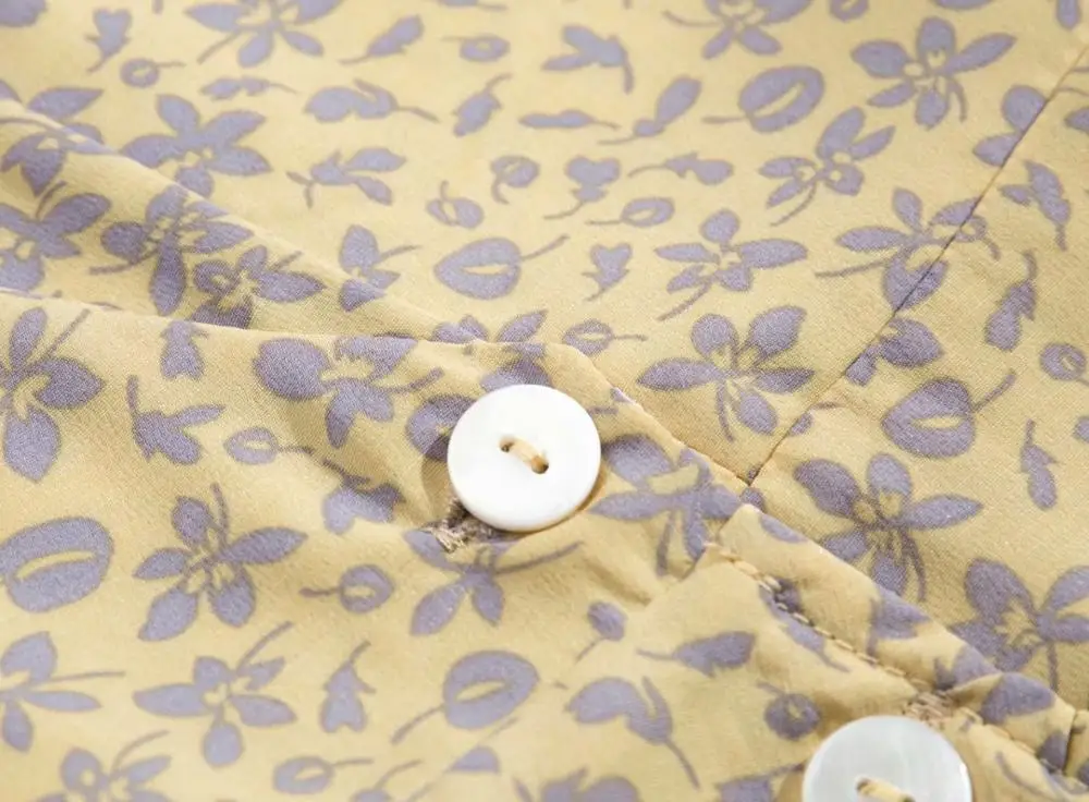 Bazaleas богемное желтое платье с цветочным принтом женские платья миди глубоким v