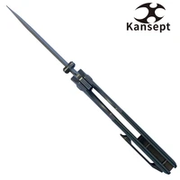 Kansept Warrior K1005T7 Everyday Carry knife Warrior Titanium CPM-S35VN Drop Point Blade Green Micarta Handle High Quality EDC