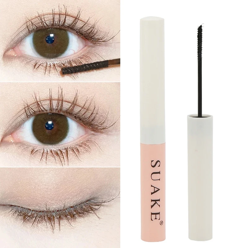 

3D Silk Fibre Curling Thick Eyelash Extensions Slim Mascara Ultra-fine Brush Beauty Quick-drying Mascara Eyelash Makeup Tool