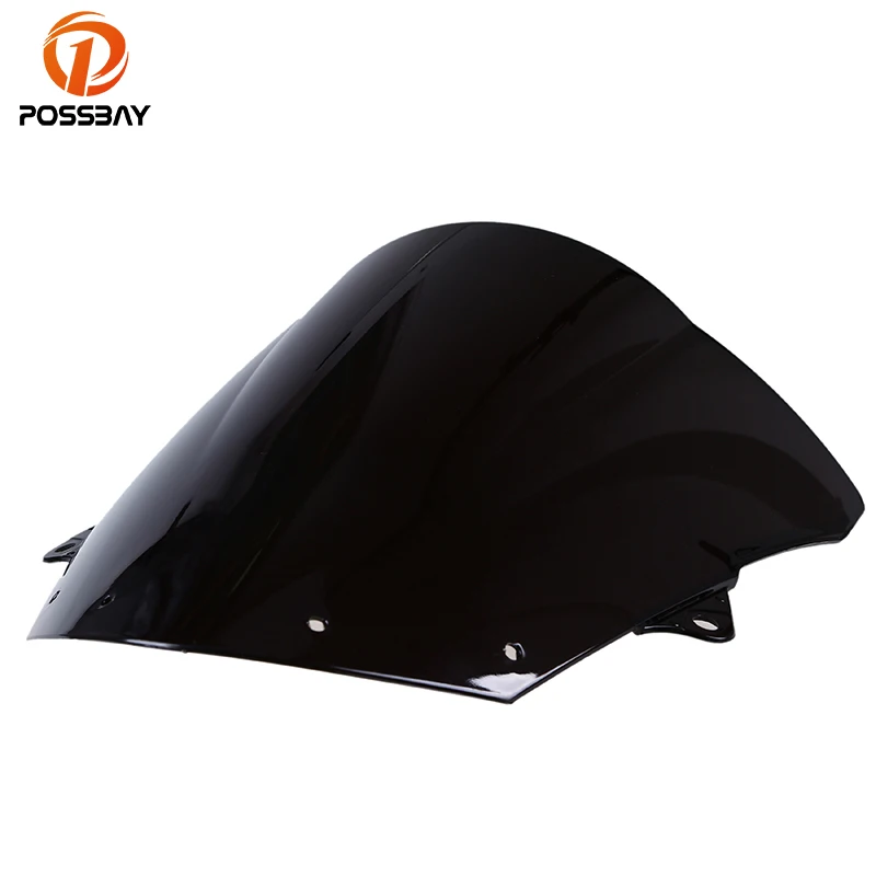 

POSSBAY Motorcycle Windshield Deflectors Motorbike Windscreen Scooter Windscherm for Kawasaki Ninja ZX6R 2009 10 11 13 14 2015