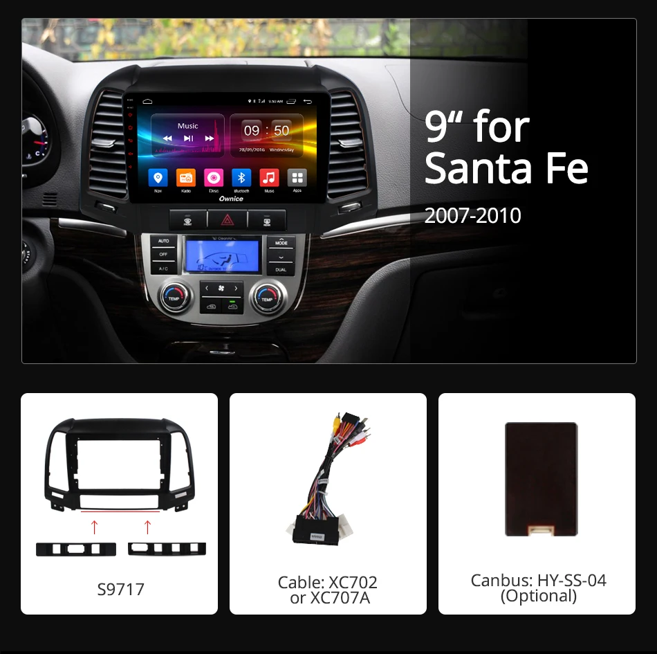 Автомобильный радиоприемник Ownice Octa Core Android 10 2 din carplay 4G LTE 360 Panorama DSP SPDIF GPS для Hyundai