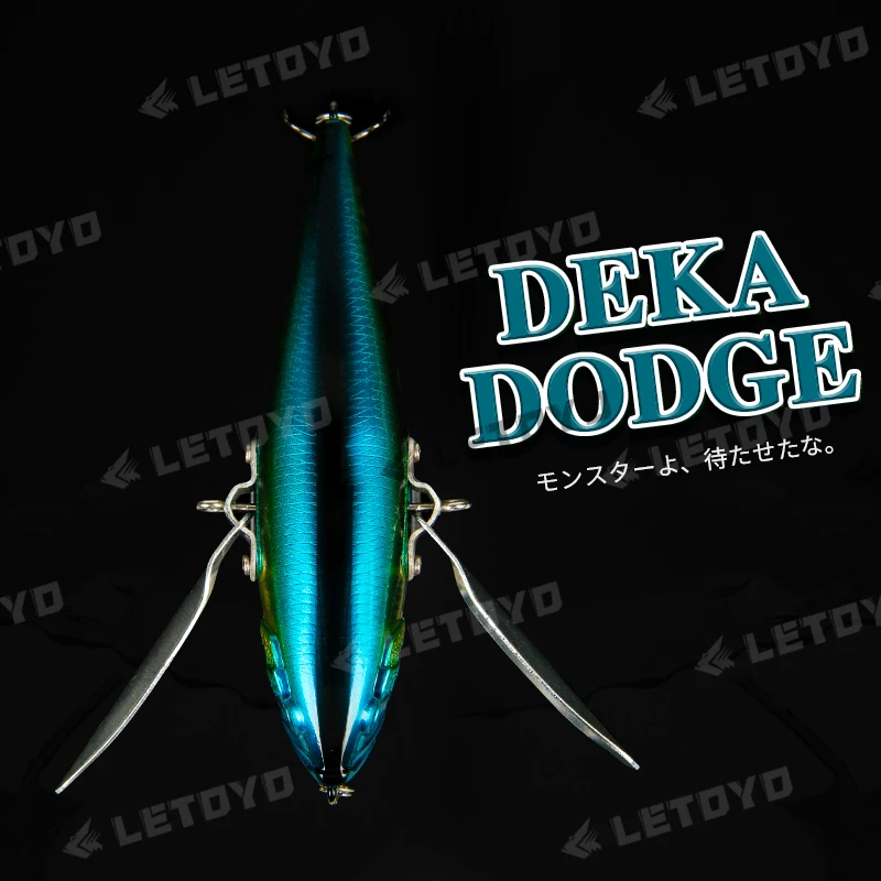 LETOYO Topwater большая гусеничная приманка 114 мм 32 г искусственные крылья из