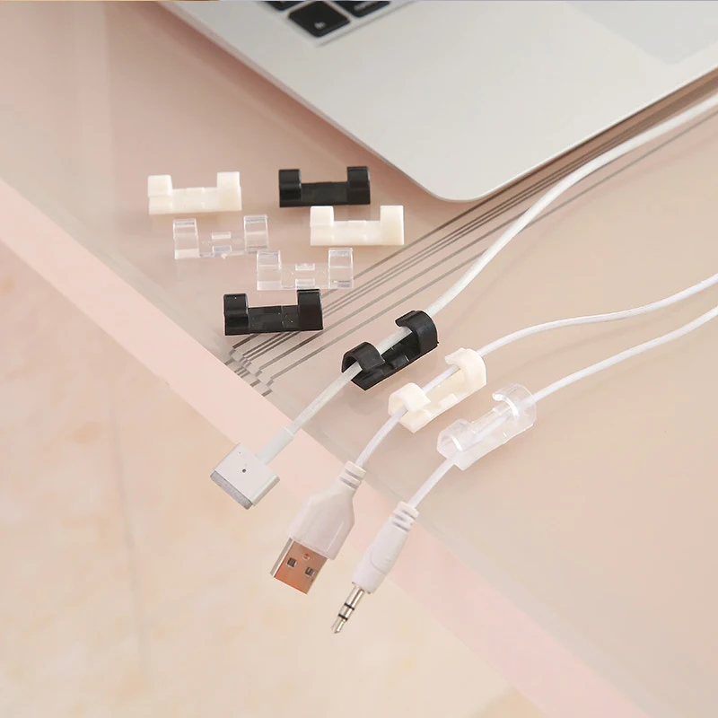 

20 pcs Cable Organizer Clips Wire Cable Management Desktop & Workstation USB Charging Data Cord Line Winder Sleeve Holder