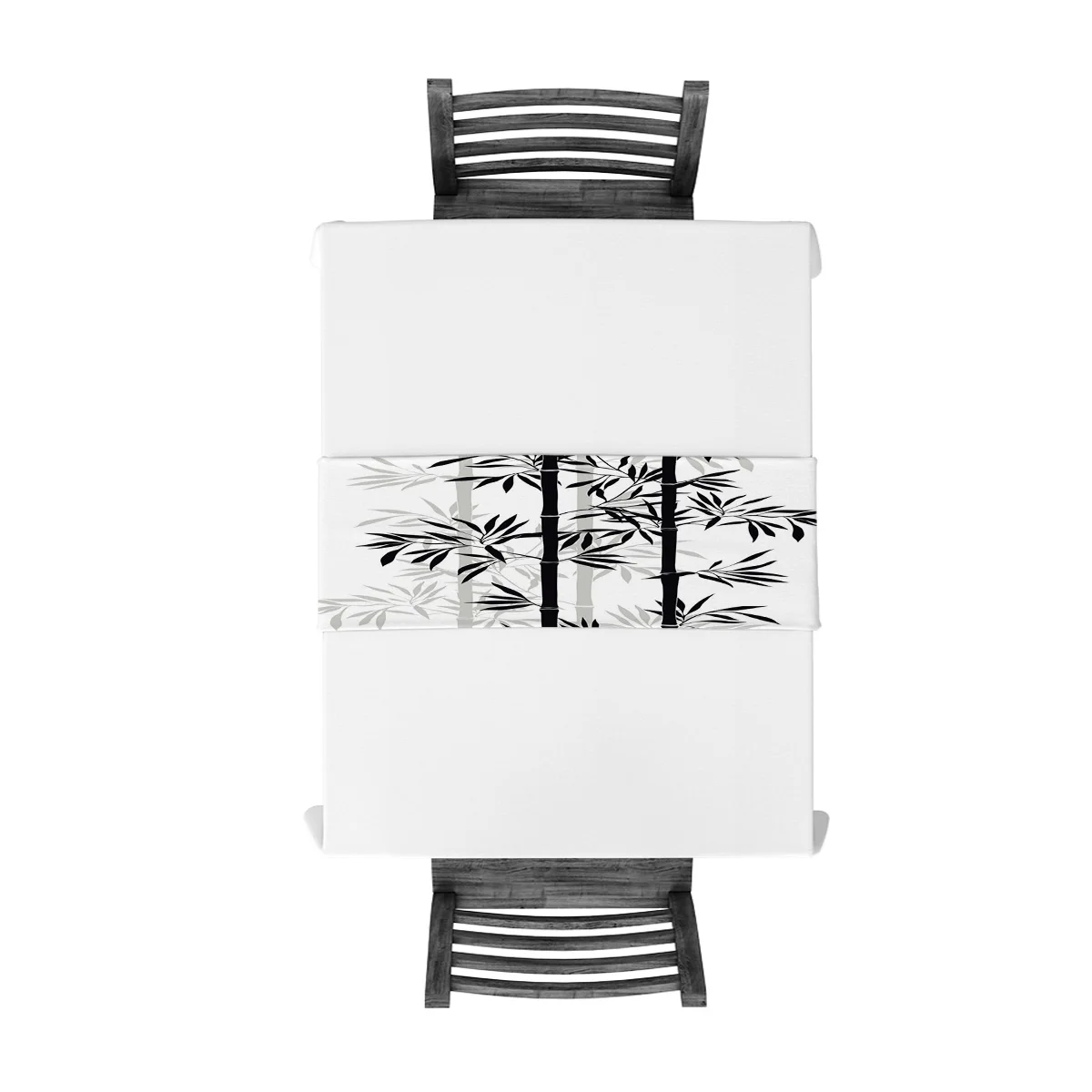 Современный Настольный бегун черный белый бамбук китайский стиль чернильный