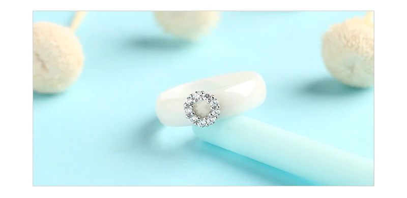 Bling CZ Кристалл Круг геометрический для женщин Ювелирные наборы для женщин никогда не выцветает здоровые керамические серьги кольца на палец обручение подарок