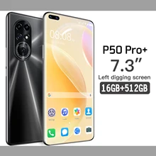 Global Version P50 Pro+ 7.3-inch Smartphone 6800mAh 16GB 512GB Android 11 Face ID Mobile Phone Unlocked Double SIM 5G SmartPhone