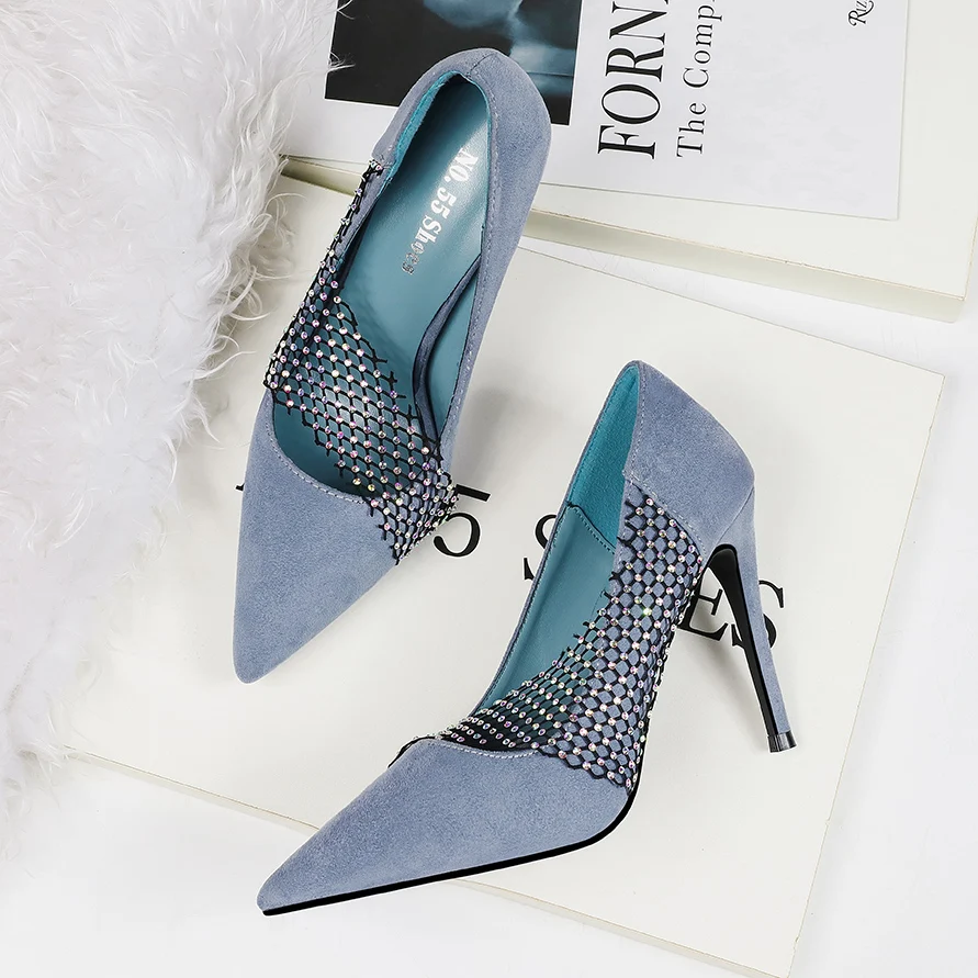 2019 женские туфли на высоком каблуке 10 см с острым носком Роскошные элегантные