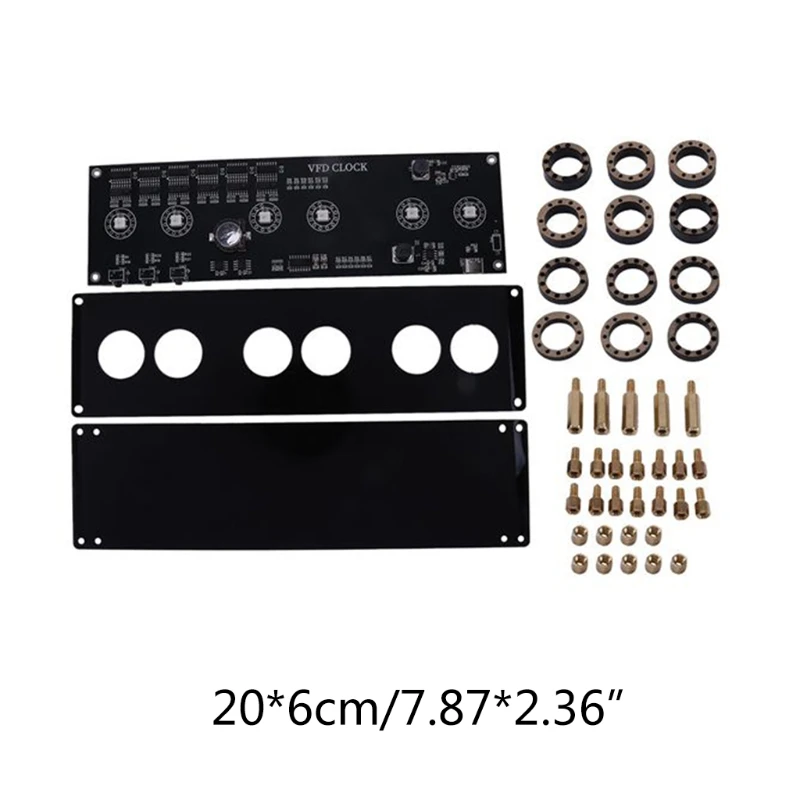 

Creative Glass Fluorescent Tube Clock (without Tube) Self-assembly DIY Kit Analog Glow Timing Digital Display Romantic