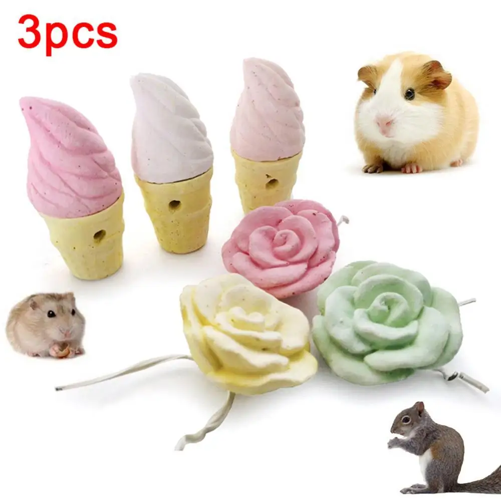 

80% Hot Sales!!! 3Pcs Pet Hamster Rabbit Minerals Teeth Grinding Stone Molar Chew Toy