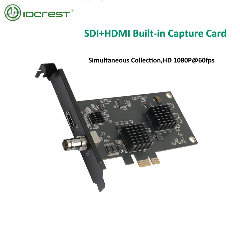 IOCREST 2-канальный SDI + HDMI совместимый HD PCIe переключатель захвата карты игровой
