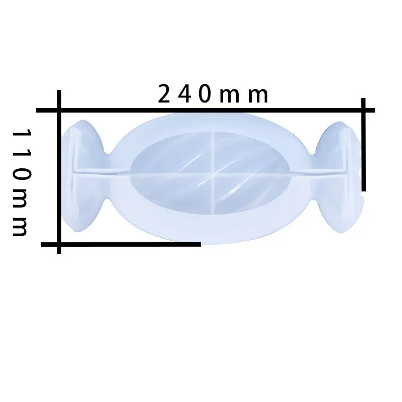 

Silicone Tray Resin Mold Large Candy Shaped Tray Silicone Mold Rolling Tray Mold for Epoxy Casting DIY Jewelry Holder Decoration
