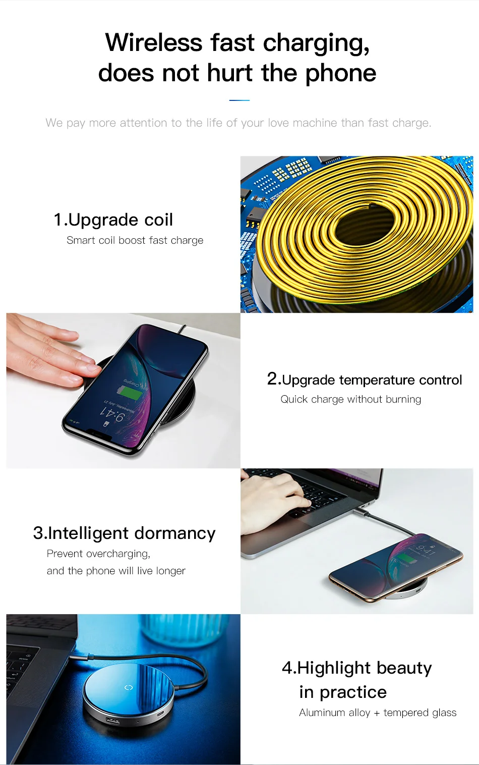 Baseus USB Type C HUB to HDMI 4k USB 3.0 HUB Type-c PD Power Adapter For MackBook Pro Air Qi Wireless Charger USB-C Splitter HAB